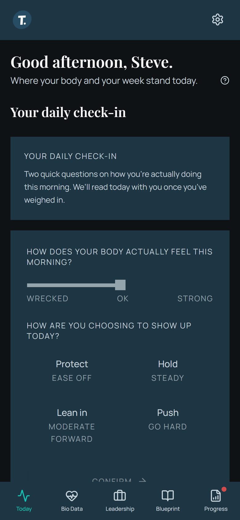 ExecOS on iPhone: the morning daily check-in, in your pocket